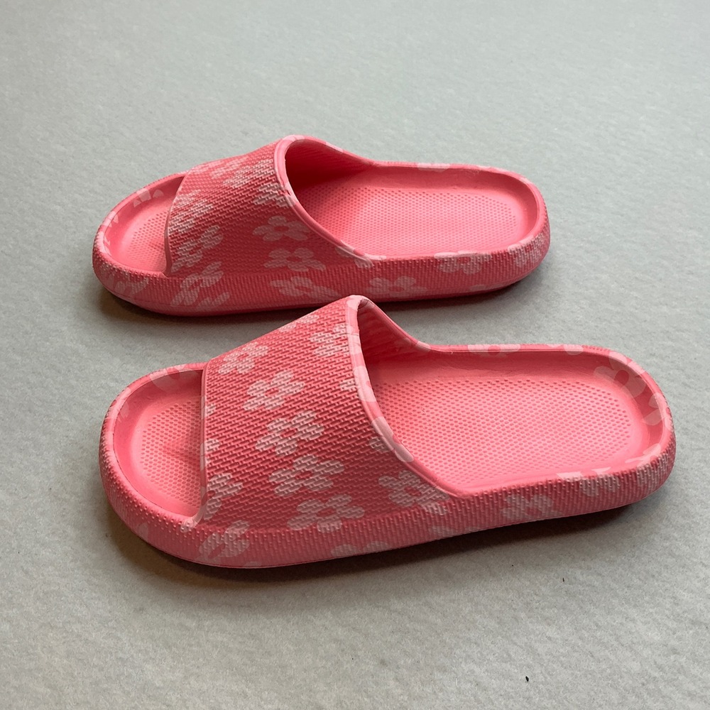 Unbranded Pink Floral Cloud Slides Thick Platform Comfort Sandals Size 9/10 - Picture 6 of 9